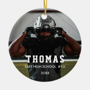 Custom Sports Modern Minimalist Photo Ceramic Tree Decoration