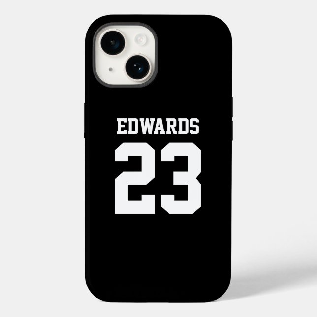 Custom Sports Numbered With Name Case-Mate iPhone Case (Back)