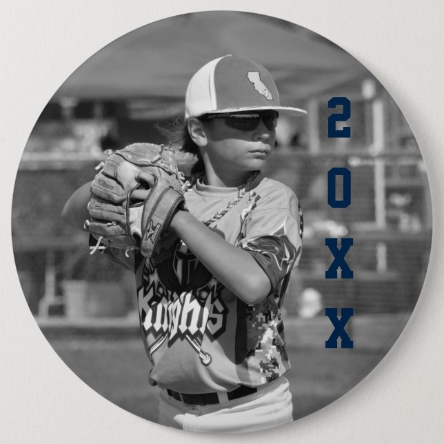 Custom Sports Photo 6 Cm Round Badge (Front)