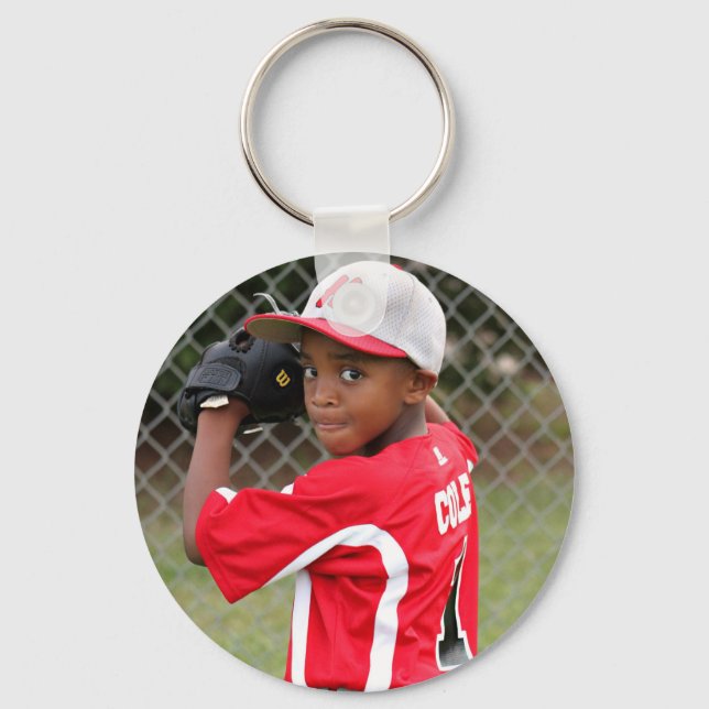 Custom Sports Photo Keychain (Front)