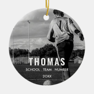 Custom Sports Photo Modern Minimalist Ornament