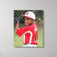 Custom Sports Player Athlete Photo Wrapped Canvas