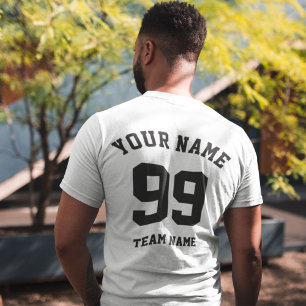 Custom Sports Team Jersey black Number And Name T-Shirt