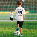 Custom Sports Team Jersey Black Number And Name T-Shirt<br><div class="desc">Customised Sports Team Jersey Shirt, Personalise it to be uniquely for your special player to create a unique gift for birthday, Holiday or any day you want to show how much she/he means to you. Customise or edit further by please clicking the "Edit using Design Tool" link, to modify this...</div>