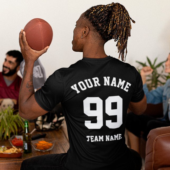 Custom Sports Team Jersey White Number And Name T-Shirt (Creator Uploaded)