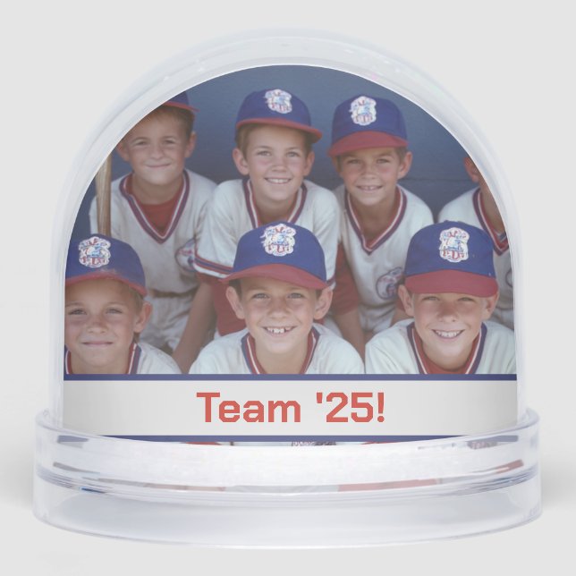 Custom Sports Team Keepsake Snowglobe (Front)