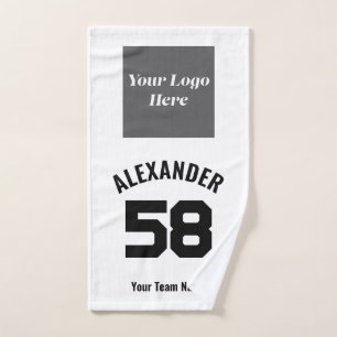 Custom Sports Team Logo, Team & Player Name  Hand Towel