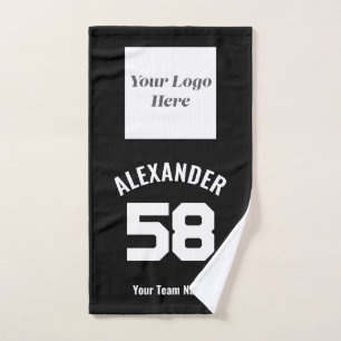 Custom Sports Team Logo, Team & Player Name  Hand Towel