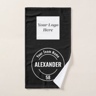 Custom Sports Team Logo, Team & Player Name Hand Towel