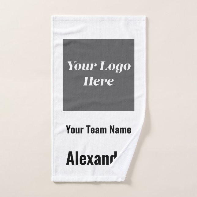 Custom Sports Team Logo, Team & Player Name  Hand Towel (Hand Towel)