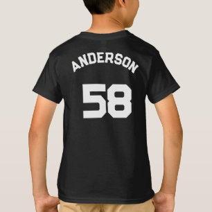 Custom Sports Team Logo with Name and Number T-Shirt