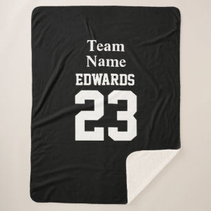 Custom Sports Team Name Fleece Blanket