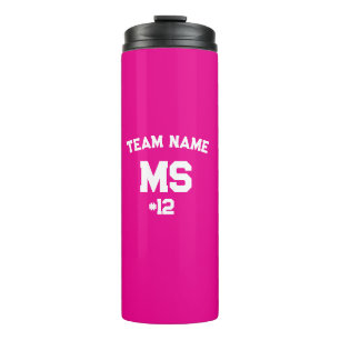 Custom Sports Team Name Number Thermal Tumbler