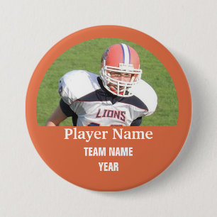 Custom sports team photo - ORANGE 7.5 Cm Round Badge