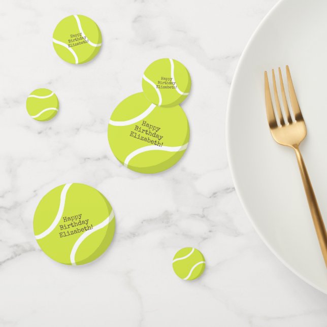 custom sports tennis birthday party confetti (Group)