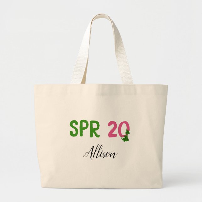 Custom SPR 20 AKA Sorority Canvas Tote (Front)