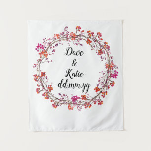 Custom Spring Backdrop Floral Wedding Photo Booth Tapestry