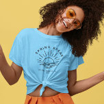 Custom Spring Break Summer Girlfriend Trip T-Shirt<br><div class="desc">Embrace the chic minimalism of spring break with this personalised tee celebrating your girl squad's getaway! Ditch the touristy slogans and flaunt your squad's sophisticated spirit with a sleek, modern logo featuring your chosen destination. Every glance whispers, "Spring break done right. Personalise with your own spring break destination and year!...</div>