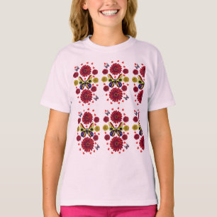 Custom Spring Butterfly Floral Gift T-Shirt