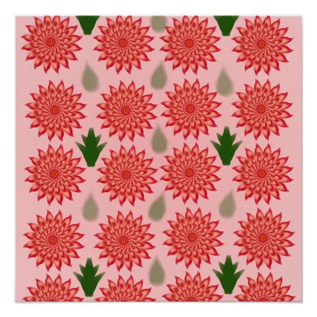 Custom Spring Flower Women's Day Pattern Poster (Front)