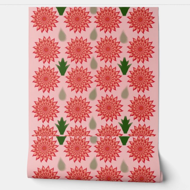 Custom Spring Flower Women's Day Pattern Wallpaper (Unrolling)