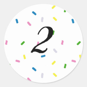 Custom Sprinkle Thank You Birthday Party Stickers