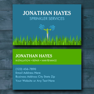 Custom Sprinkler Services Business Card