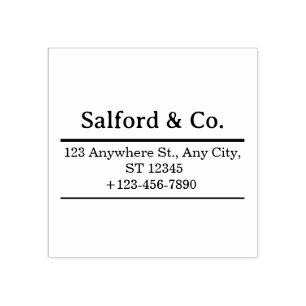 Custom Square Address Stamp