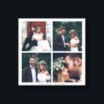 Custom Square Collage Wedding Photo & Text Canvas Print<br><div class="desc">Create your own canvas print wall art with your own wedding,  anniversary,  engagement and special event photos.</div>