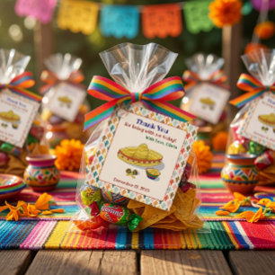 Custom Square Fiesta Thank You Tag