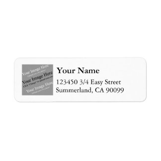 Custom Square Image Return Address Template