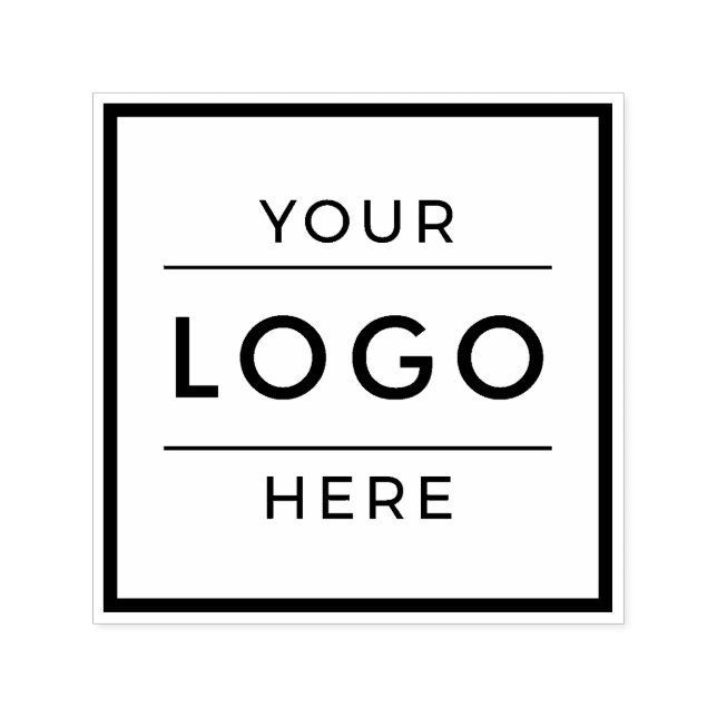 Custom Square Logo Business Branding Template Self-inking Stamp (Design)