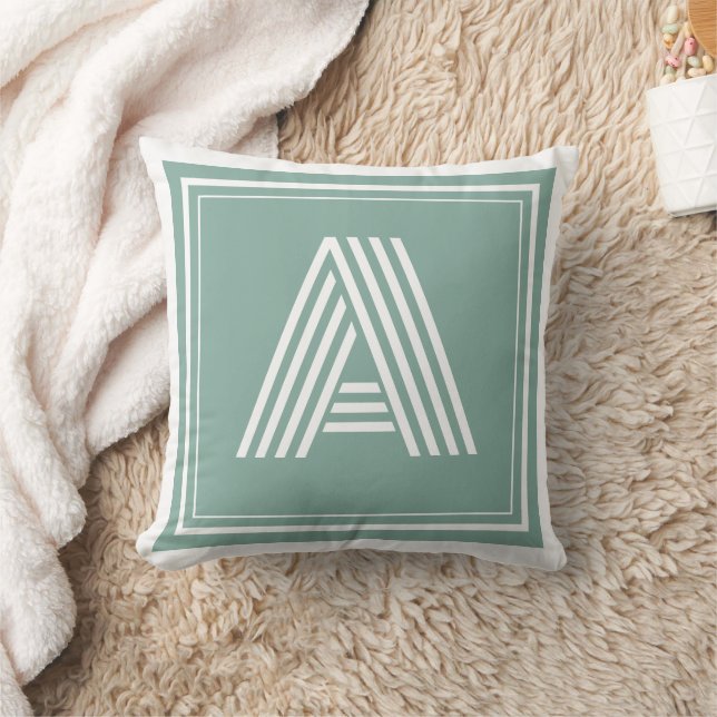  Custom Square Monogram Initial Letter  Cushion (Blanket)