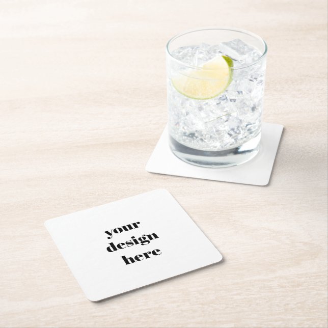 Custom Square Paper Coaster (Insitu)
