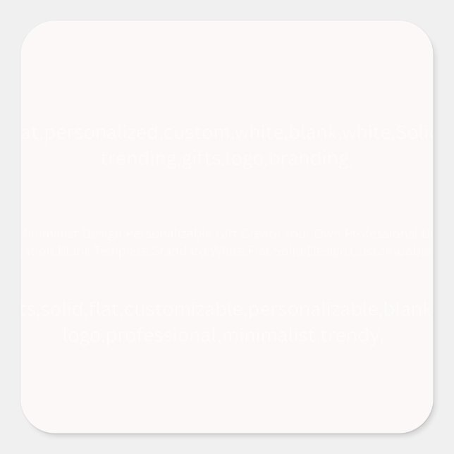 Custom Square Stickers, Format: Sheet of  Sticker (Front)