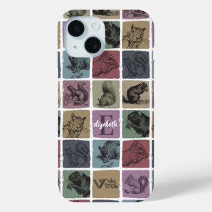 Custom Squirrel Name Initial Retro Personal Gift iPhone 15 Case