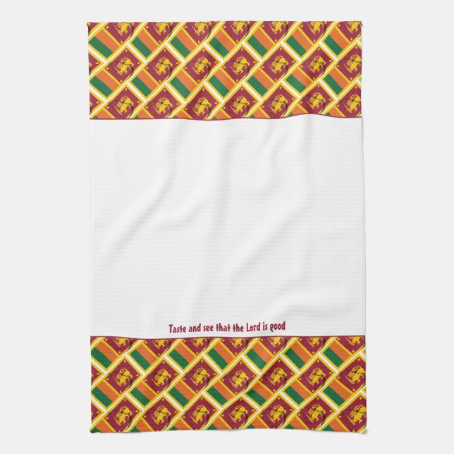 Custom SRI LANKA  Kitchen Towel (Vertical)