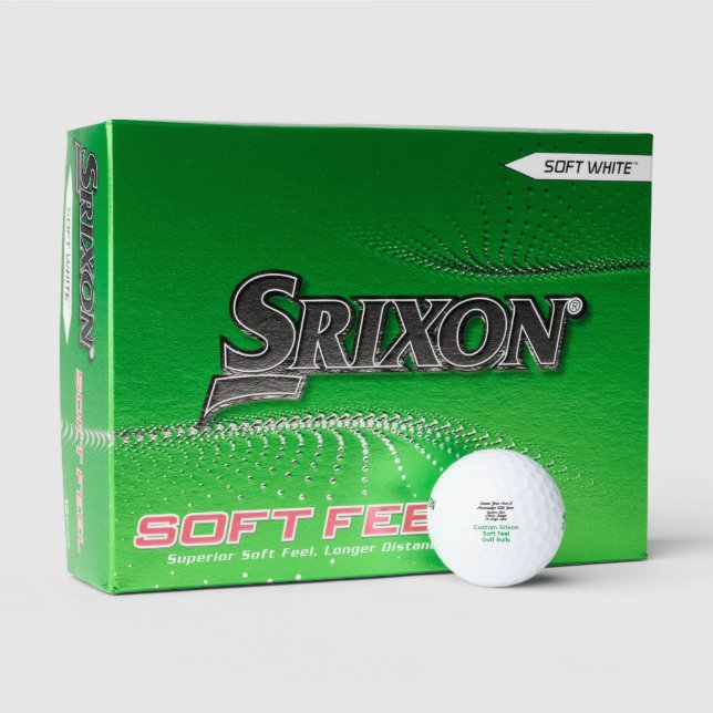 Custom Srixon Soft Feel Golf Balls - Personalised (Packaging)