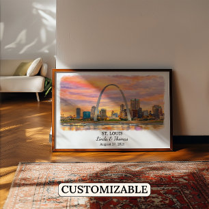 Custom St. Louis Wall Art, Missouri Poster
