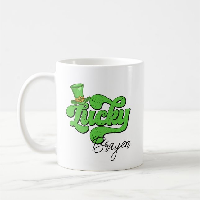 custom St. Patrick’s Day Mug – Irish Coffee Cup (Left)