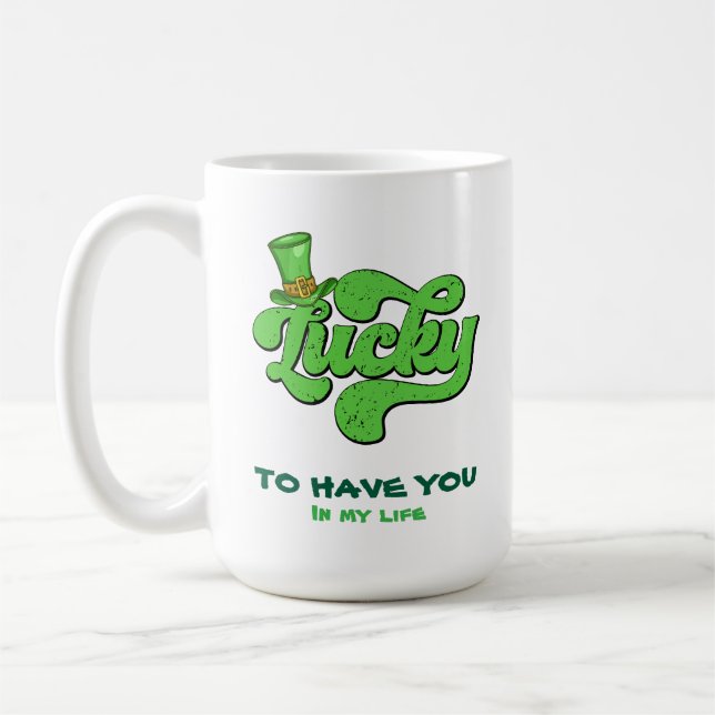 custom St. Patrick’s Day Mug – Irish Coffee Cup (Left)