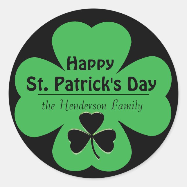 Custom St. Patrick's Day Envelope Seals (Front)