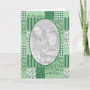 Custom St Patrick's Day Shamrocks Photo Card
