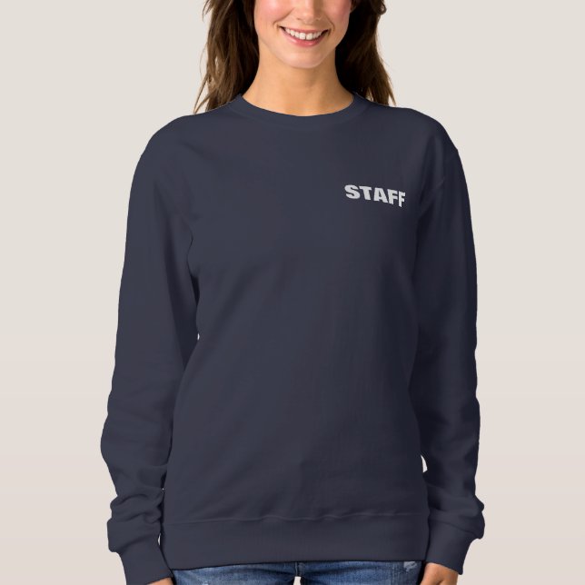 Custom Staff Bulk Budget Template Add Logo Womens Sweatshirt (Front)