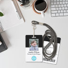 Custom Staff Employee Photo Name Logo Barcode ID