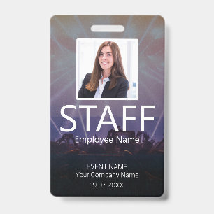 Custom Staff Event Badge ID Badge