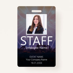Custom Staff Event Badge ID Badge