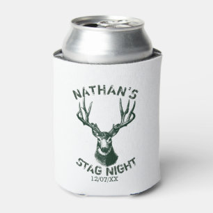 Custom Stag Night Antlers Can Cooler