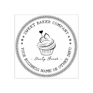 Custom Stamp Rubber Elegant Homemade Bakery Logo