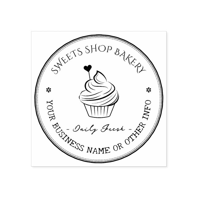 Custom Stamp Rubber | Elegant Homemade Bakery Logo (Imprint)